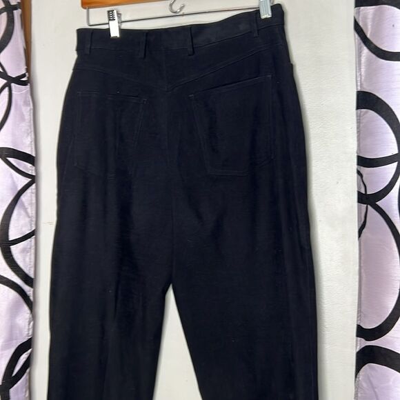Talbots petites black flat front tapered pants size 12 petite - Picture 7 of 8